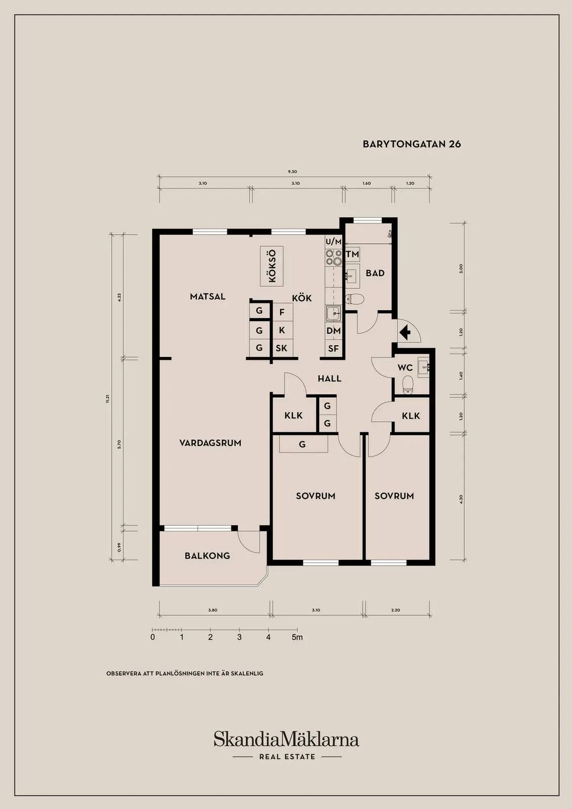 Floor plan for Barytongatan 26