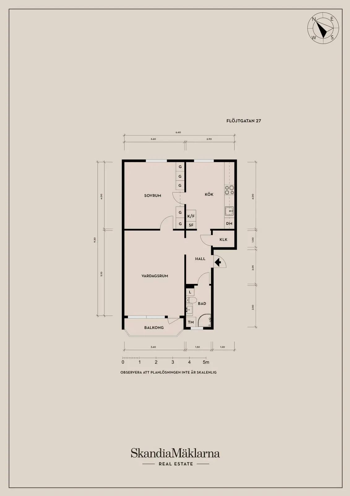 Floor plan for Flöjtgatan 27