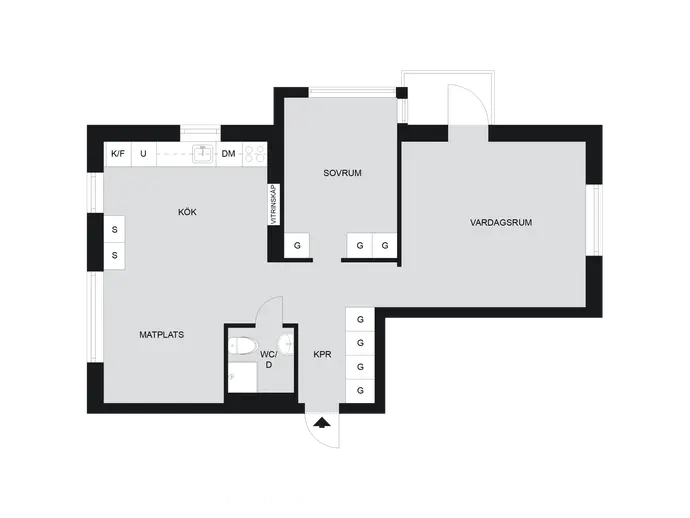Planritning för Von Leesengatan 5C
