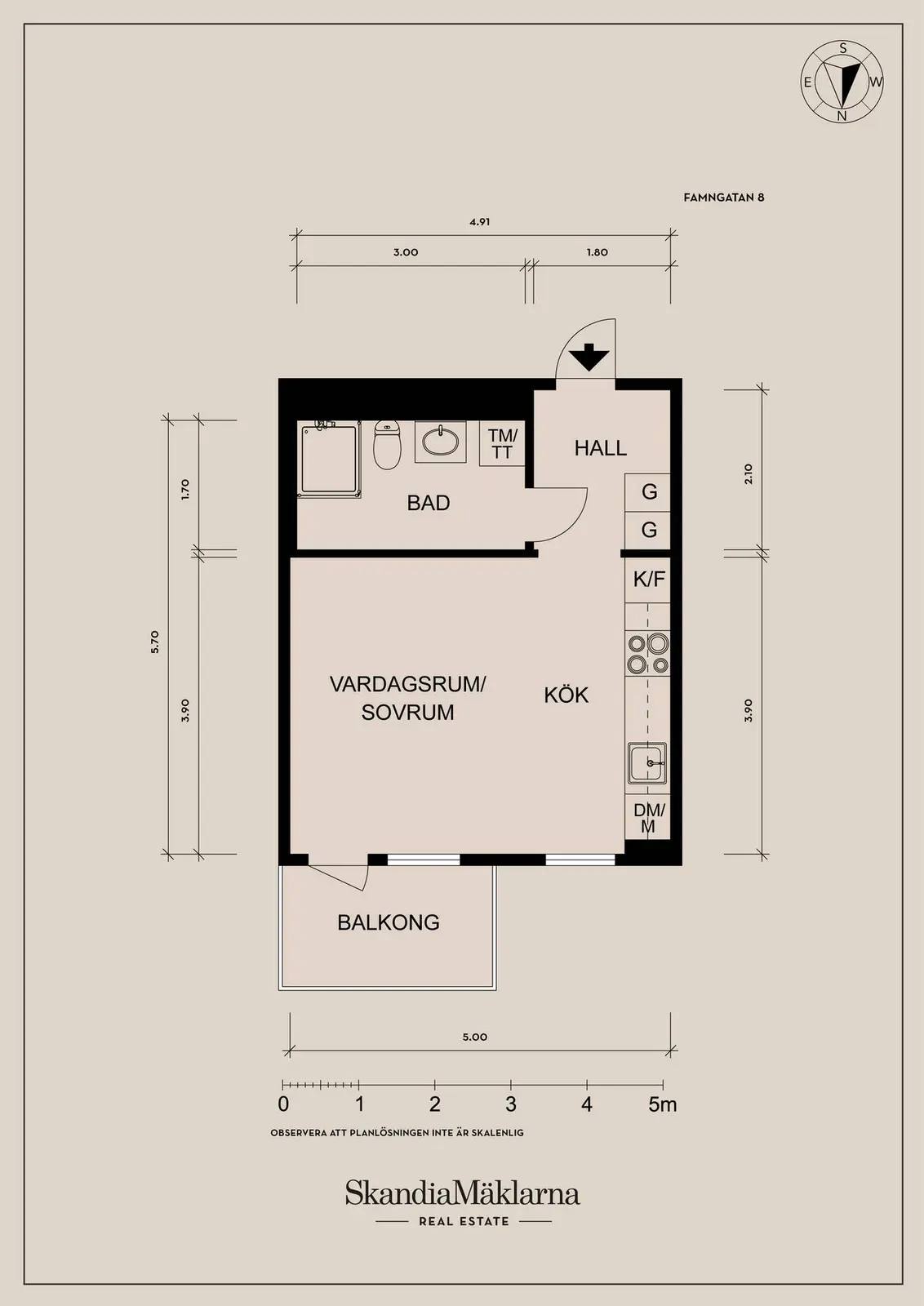 Floor plan for Famngatan 8