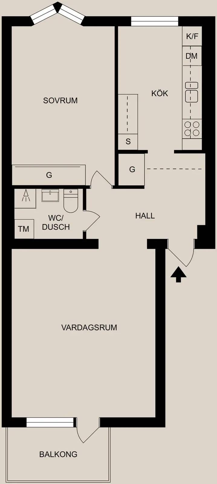 Planritning för Norralundsgatan 6B