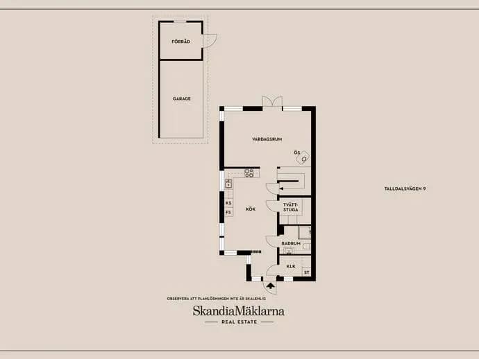 Floor plan for Talldalsvägen 9