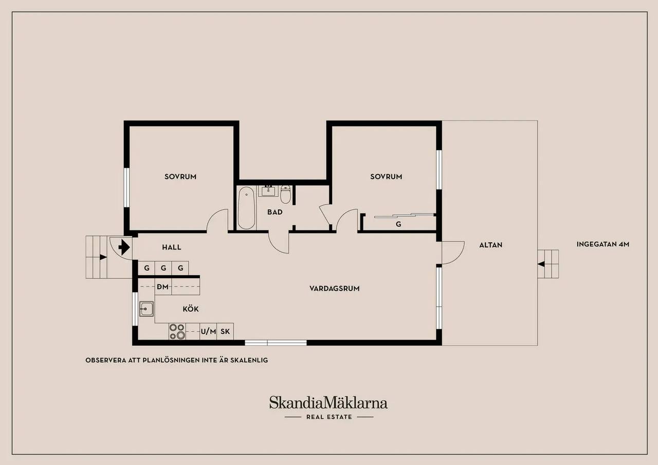 Floor plan for Ingegatan 4M