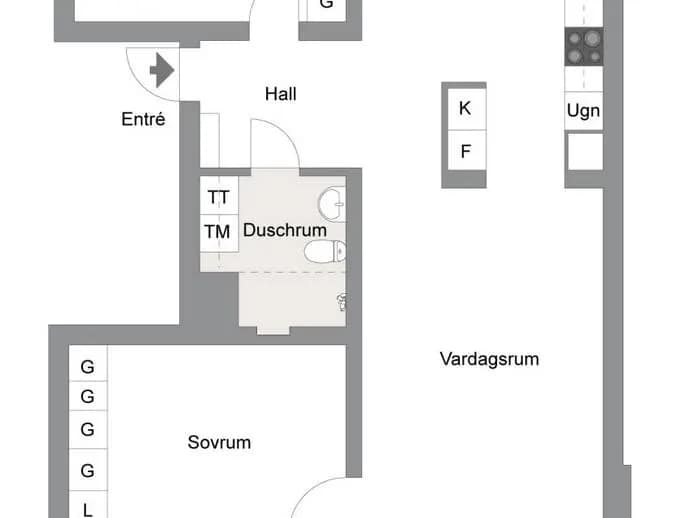 Floor plan for Oxenstiernas Allé 33