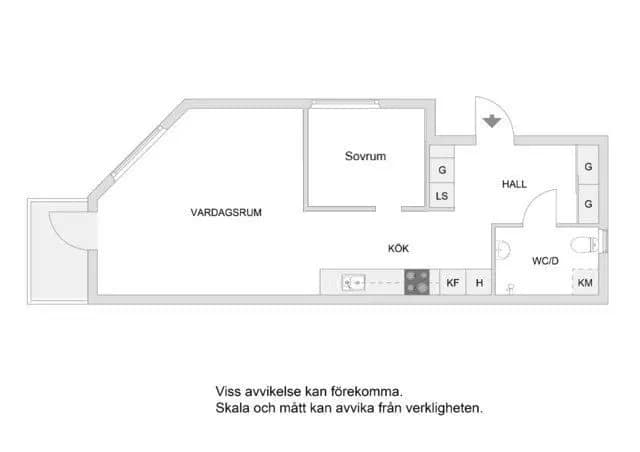 Floor plan for Glidflyktsgatan 3 C