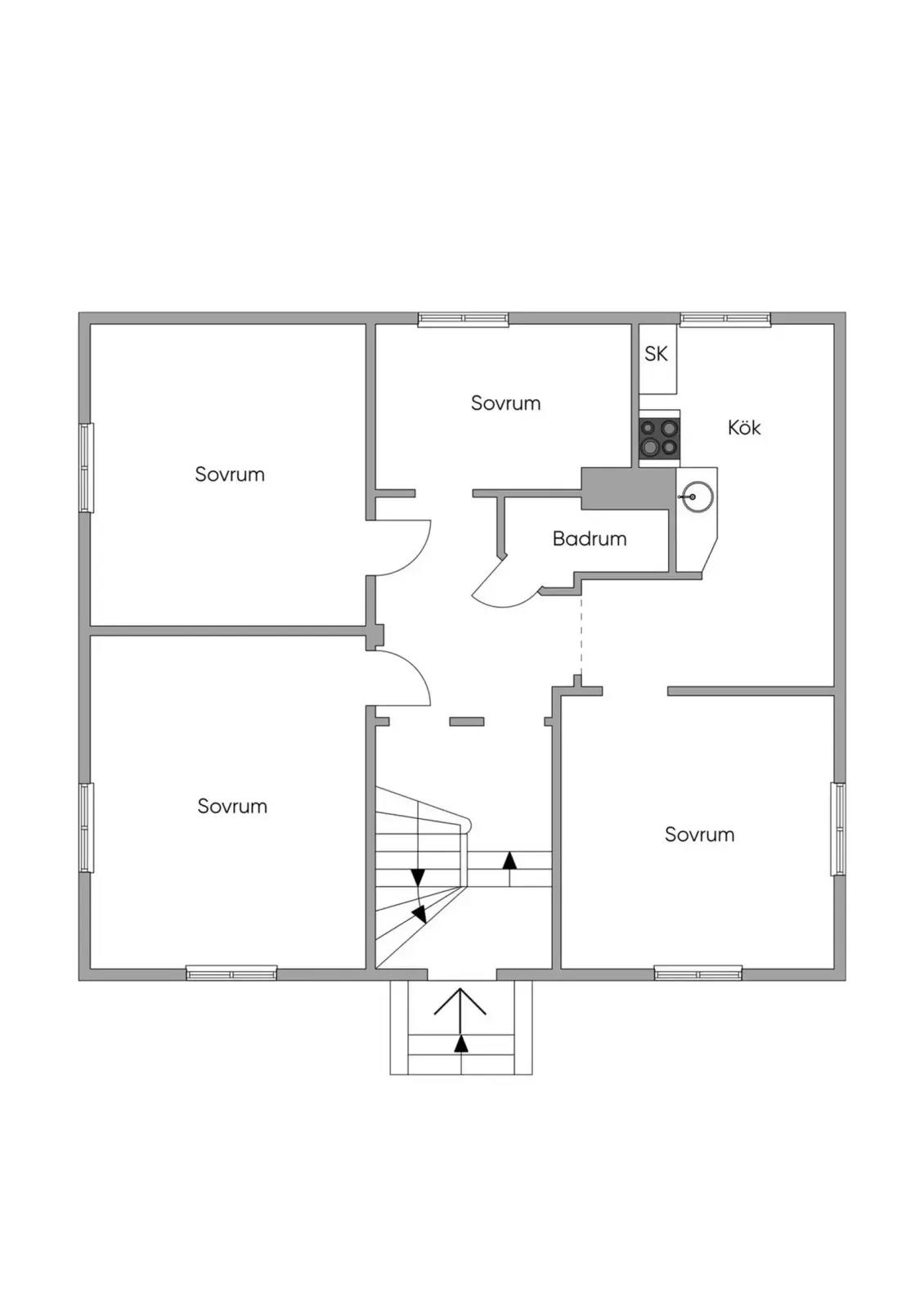 Floor plan for Gamla Björlandavägen 194