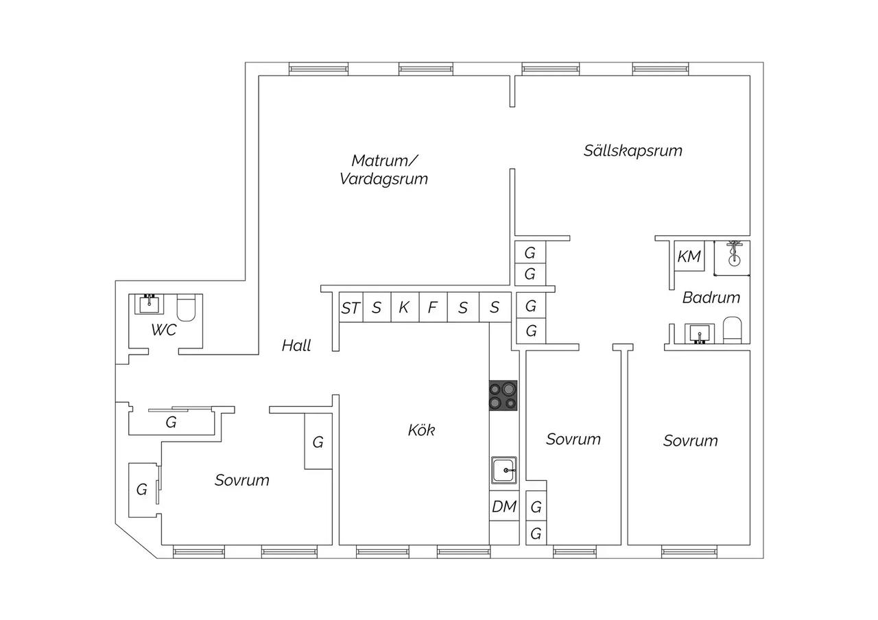 Floor plan for Amiralsgatan 11