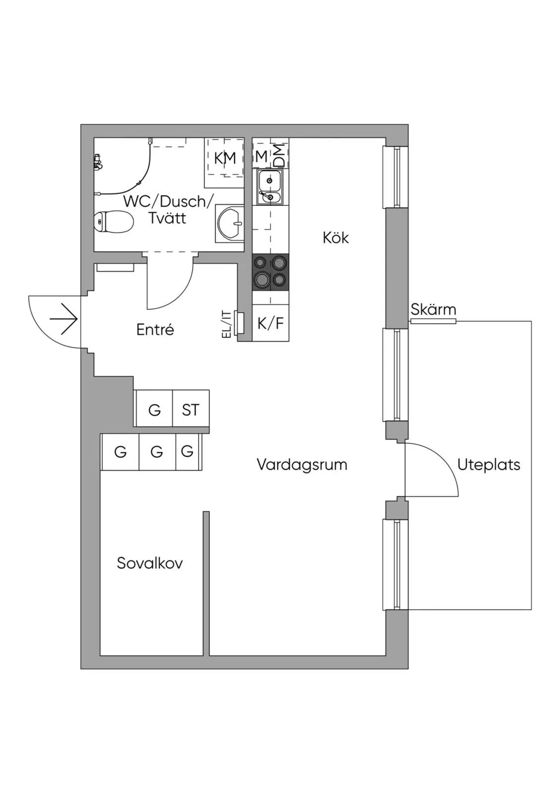 Floor plan for Boulevarden 81