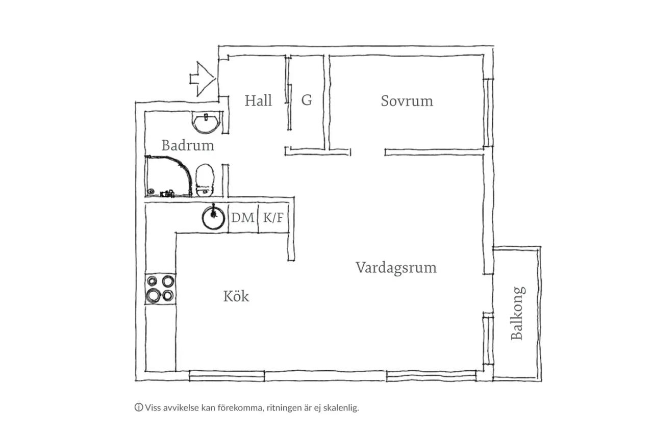 Floor plan for Eklandagatan 23A