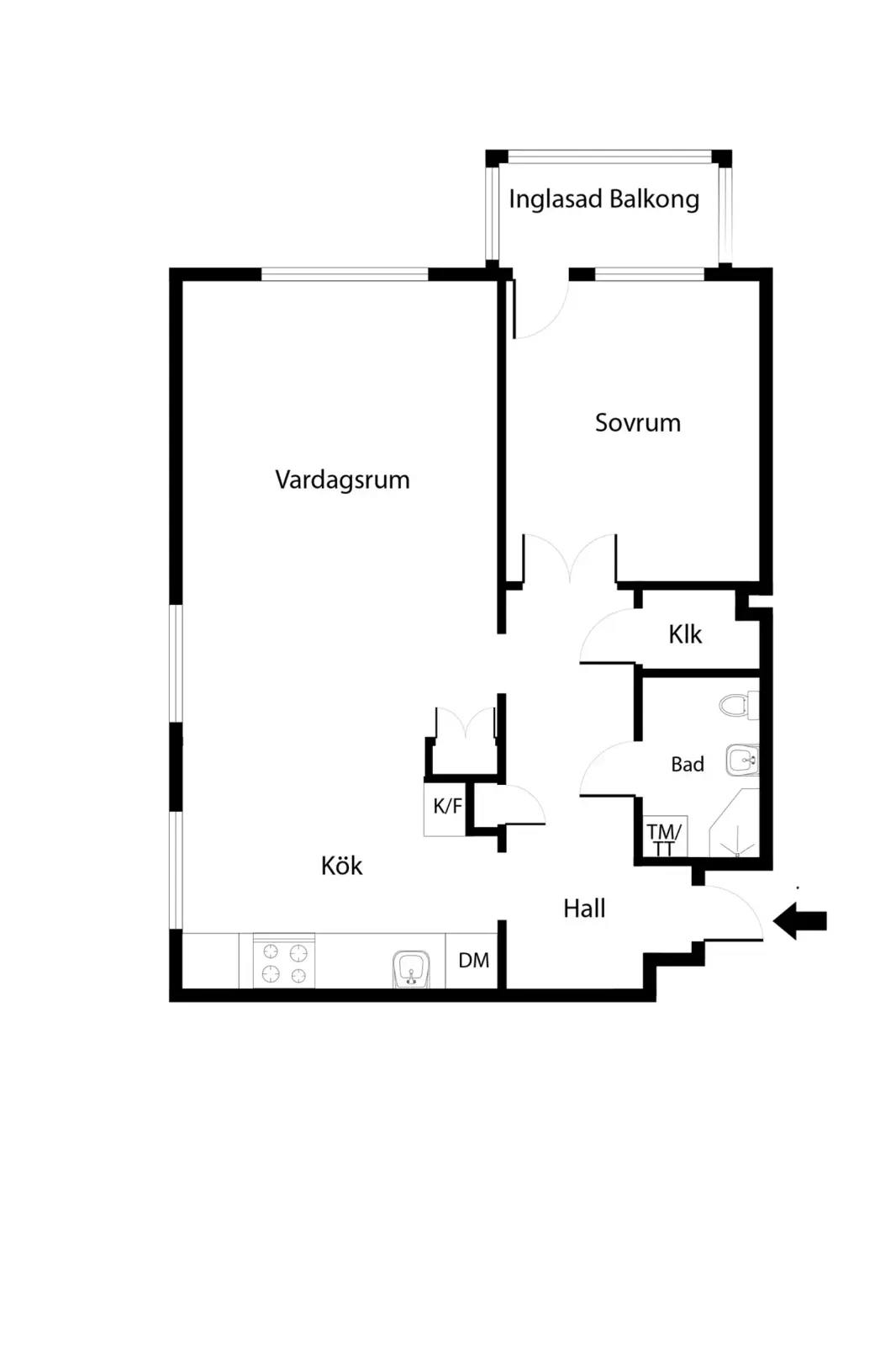 Floor plan for Ekshäradsgatan 91