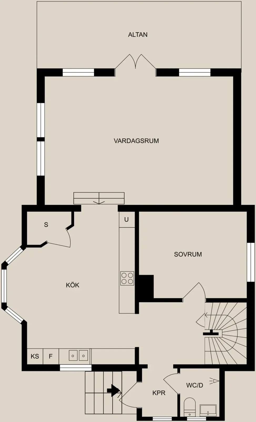 Planritning för Smedstugugatan 23A