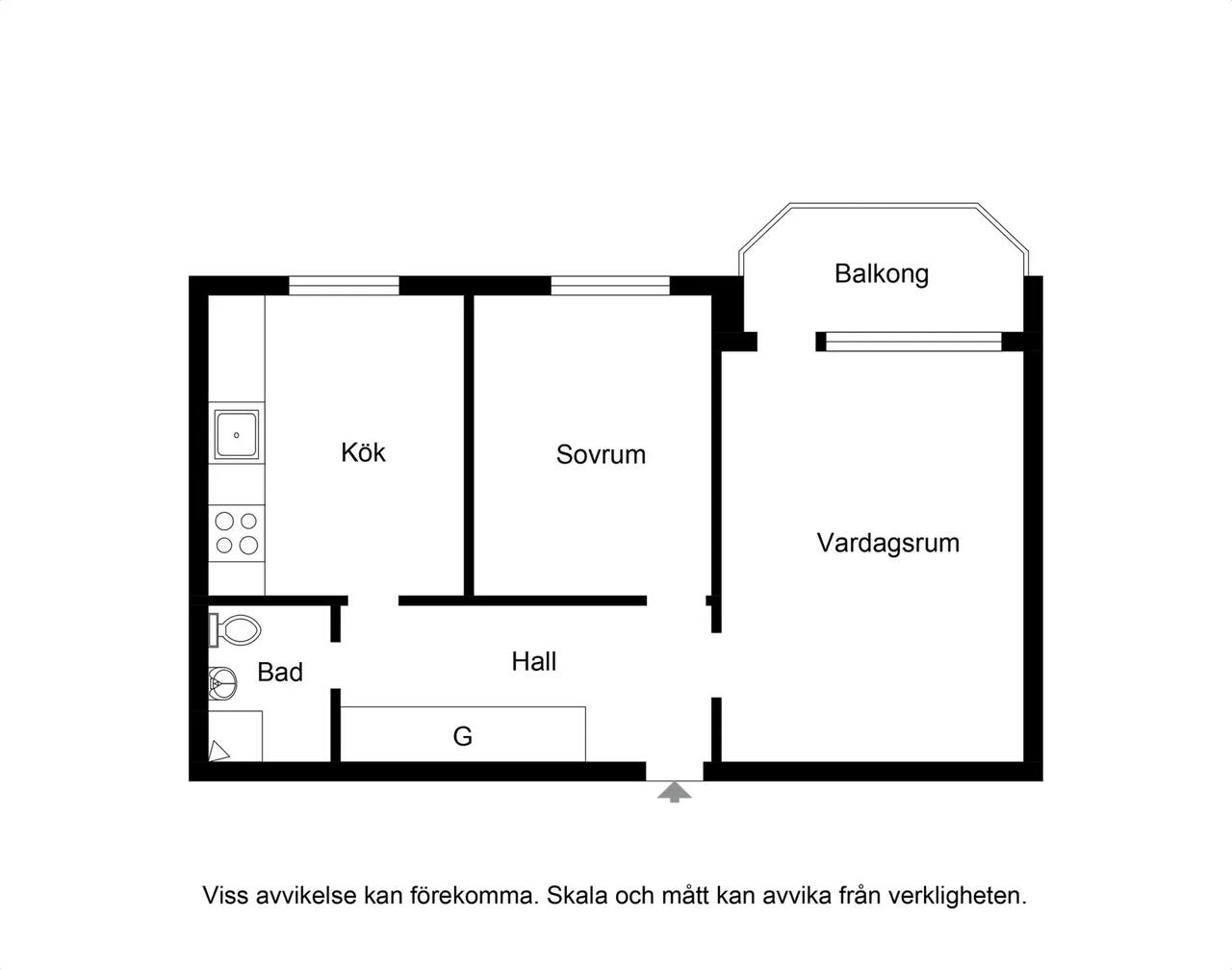 Planritning för Kronetorpsgatan 74A