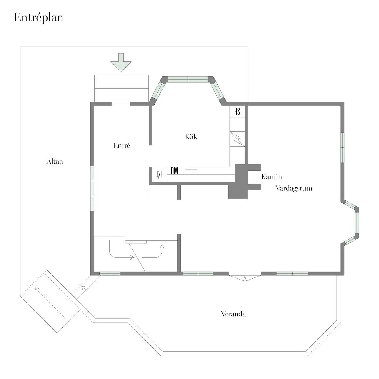 Planritning för Idunvägen 9B
