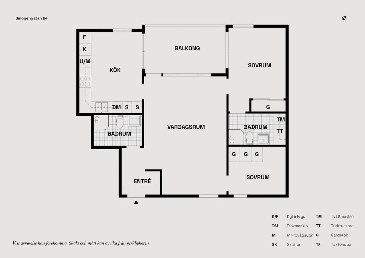 Floor plan for Smögengatan 24