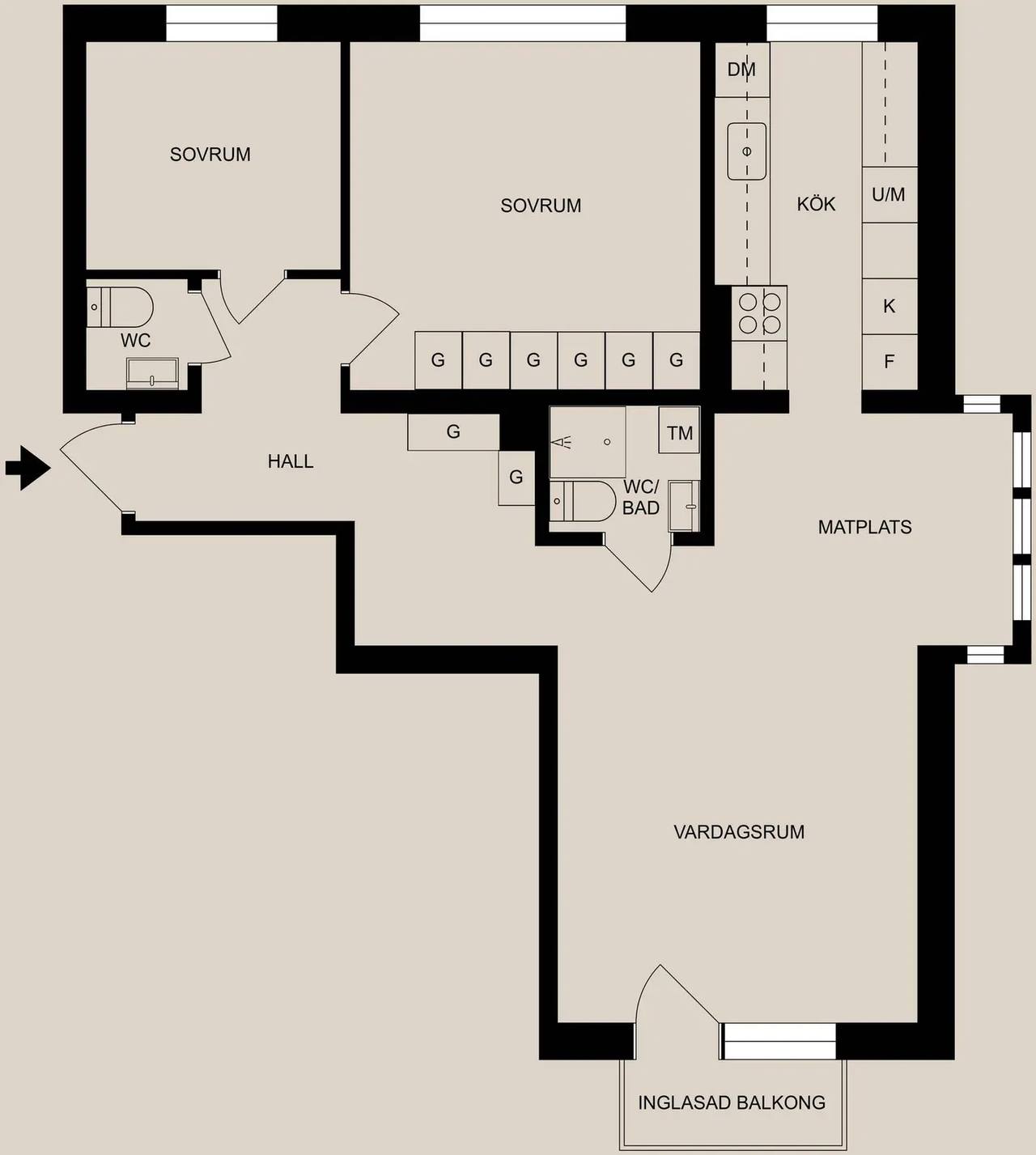 Planritning för Trozelligatan 25