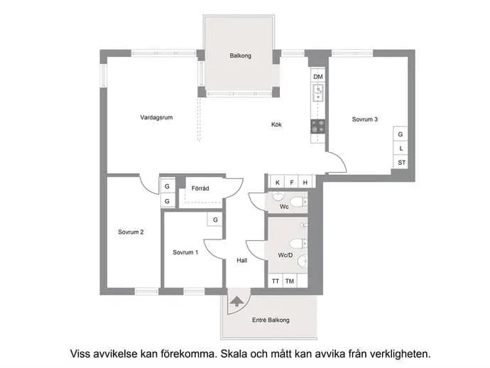 Planritning för Fänriksvägen 39A