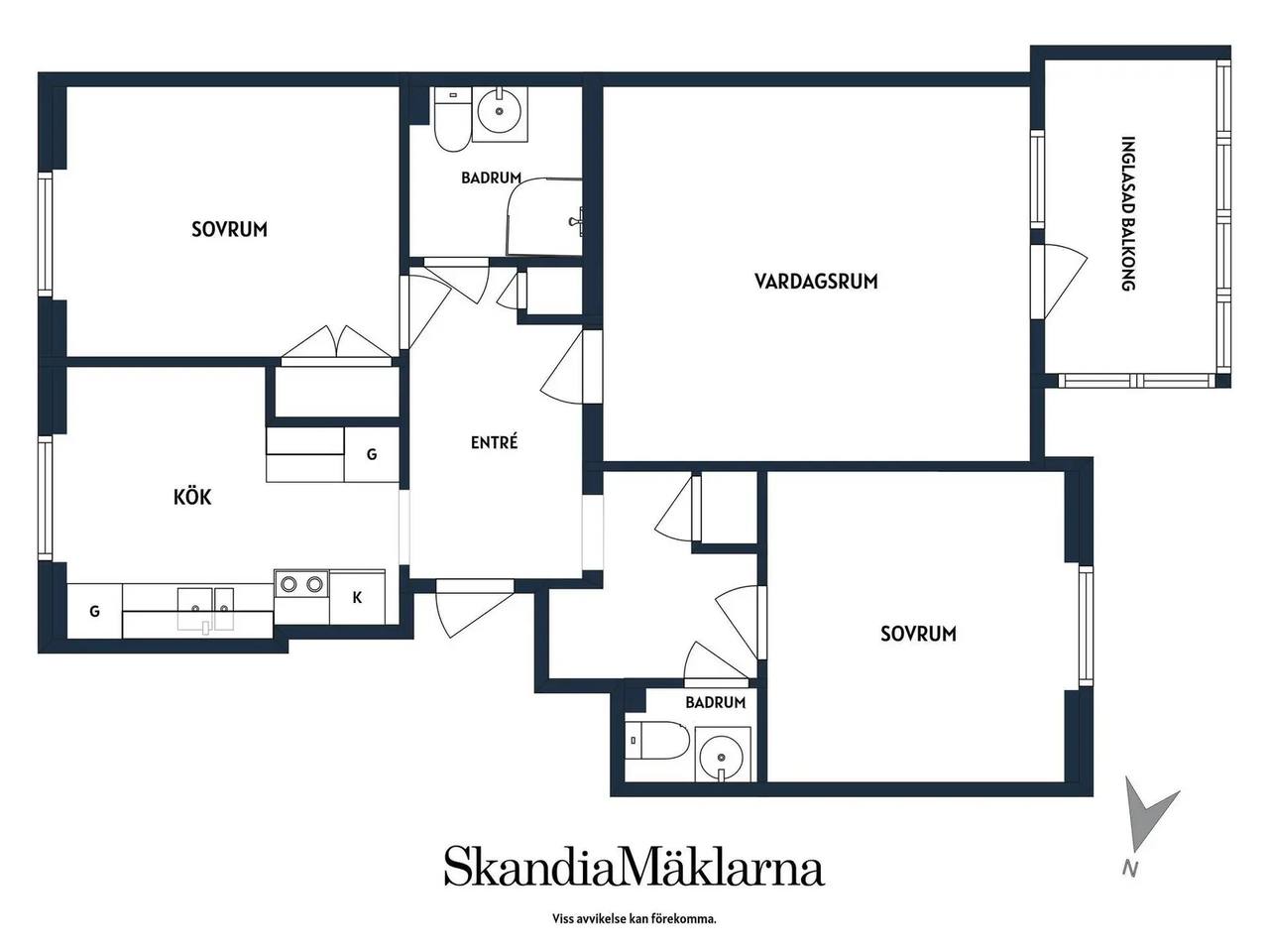 Planritning för Södertäljevägen 1A