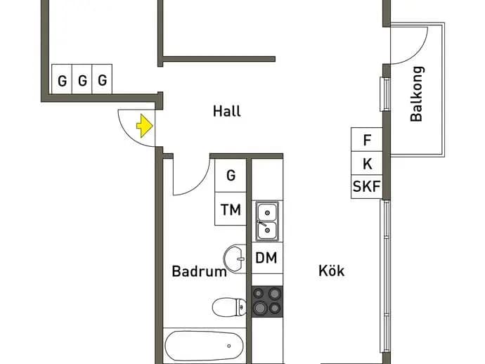 Planritning för Skarpbrunnavägen 139