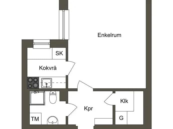 Floor plan for Holmgatan 3
