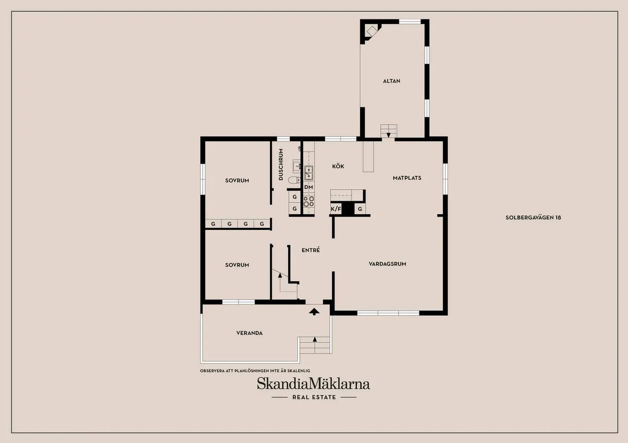 Floor plan for Solbergavägen 18