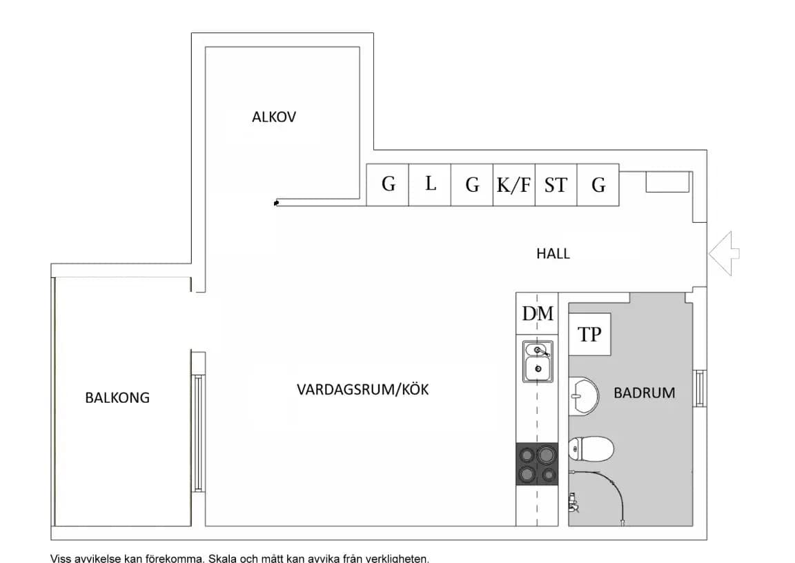 Planritning för Gripengatan 26
