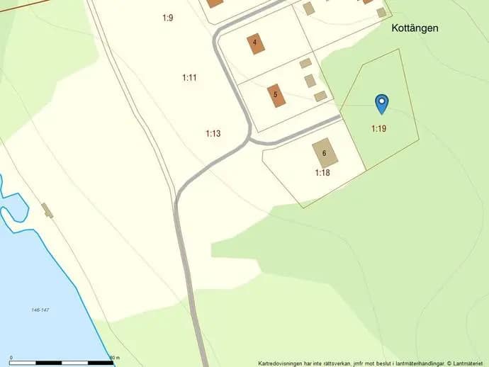 Floor plan for Drömtomt med sjönära läge vid Sommen – för bad och båtliv!