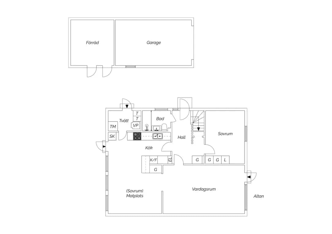 Planritning för Gustavsbergsvägen 16