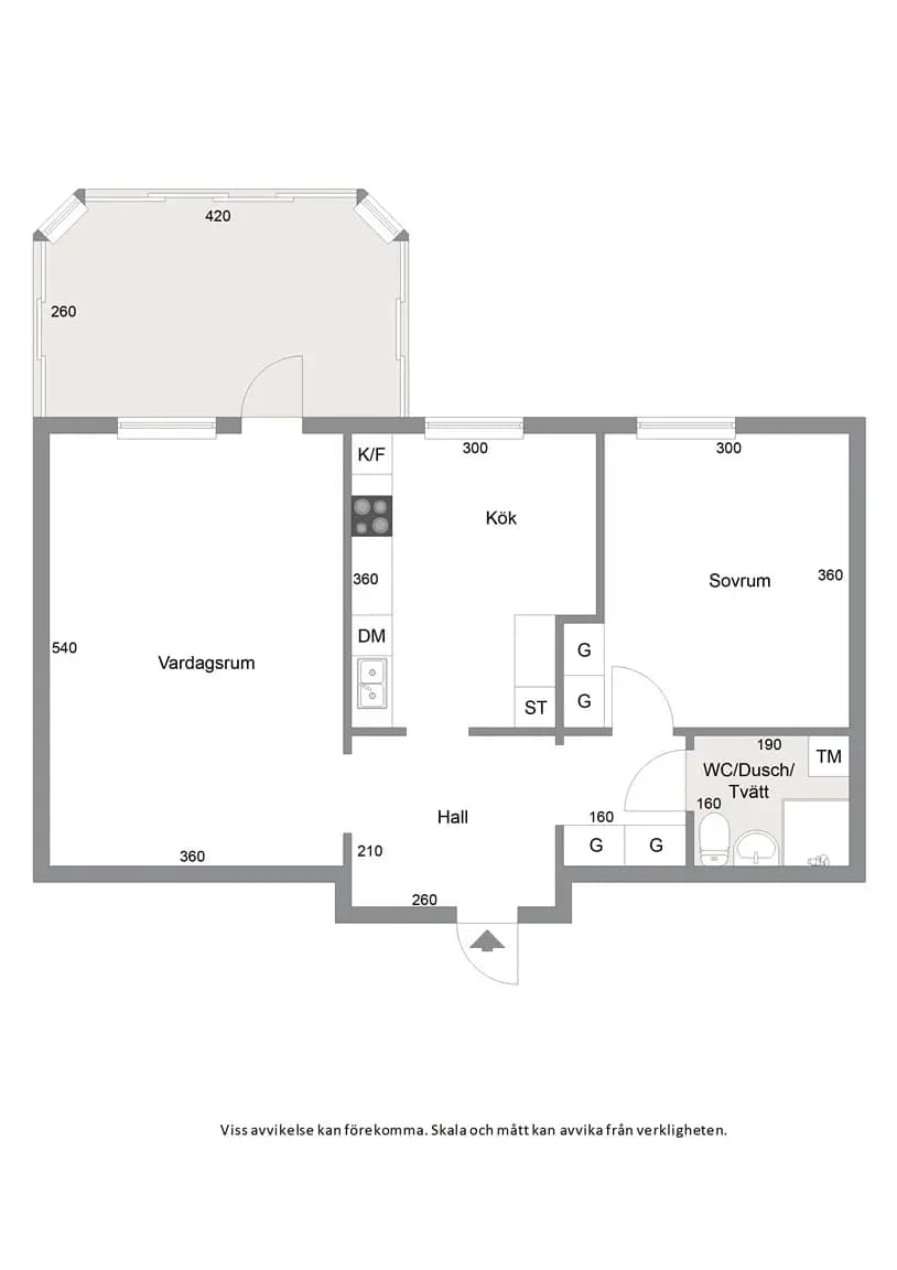 Floor plan for Fyrmästaregatan 20A