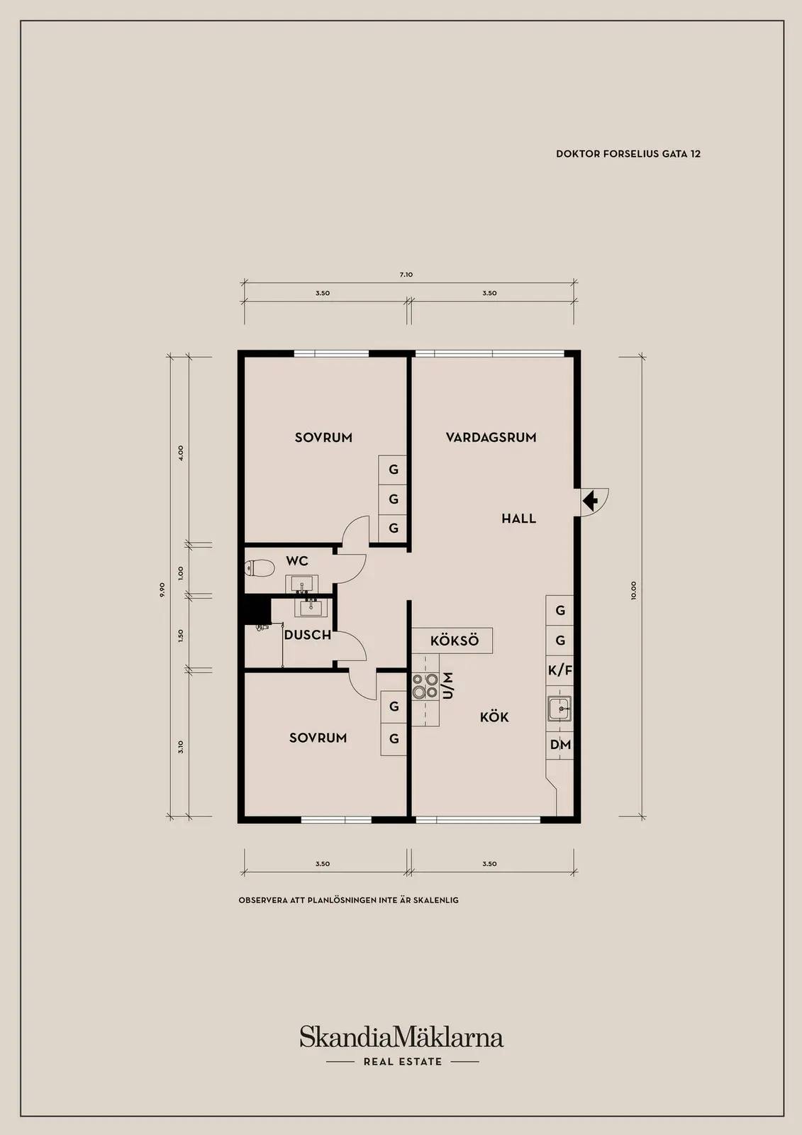 Floor plan for Doktor Forselius gata 12