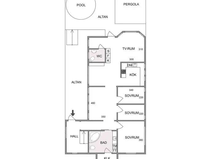 Floor plan for Bondvägen 105