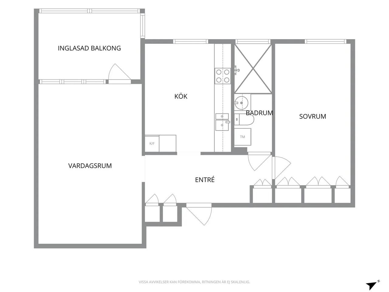 Floor plan for Tegelbruksgatan 8A