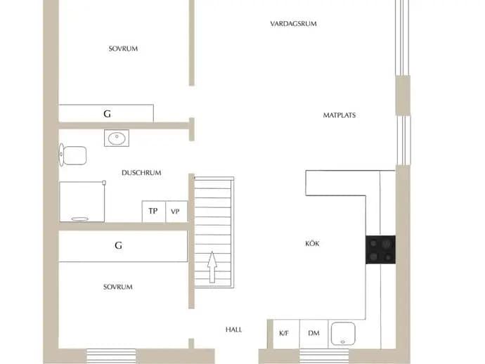 Floor plan for Revirvägen 11A