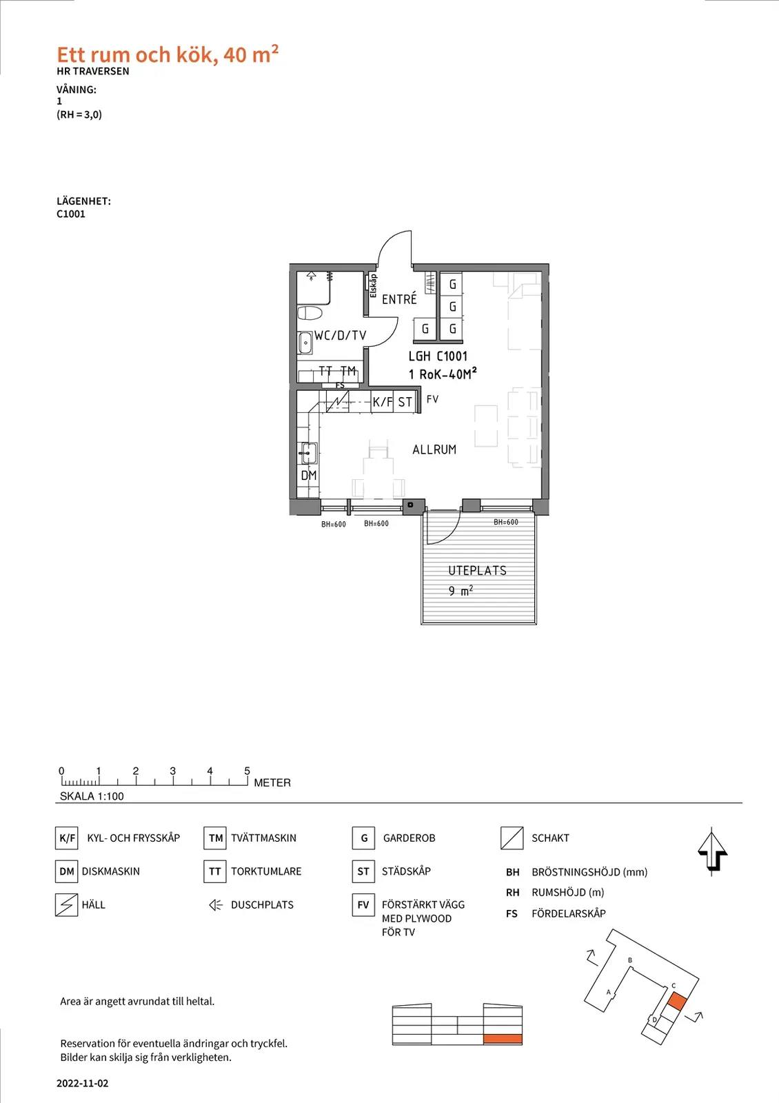 Floor plan for Nohabgatan 37C