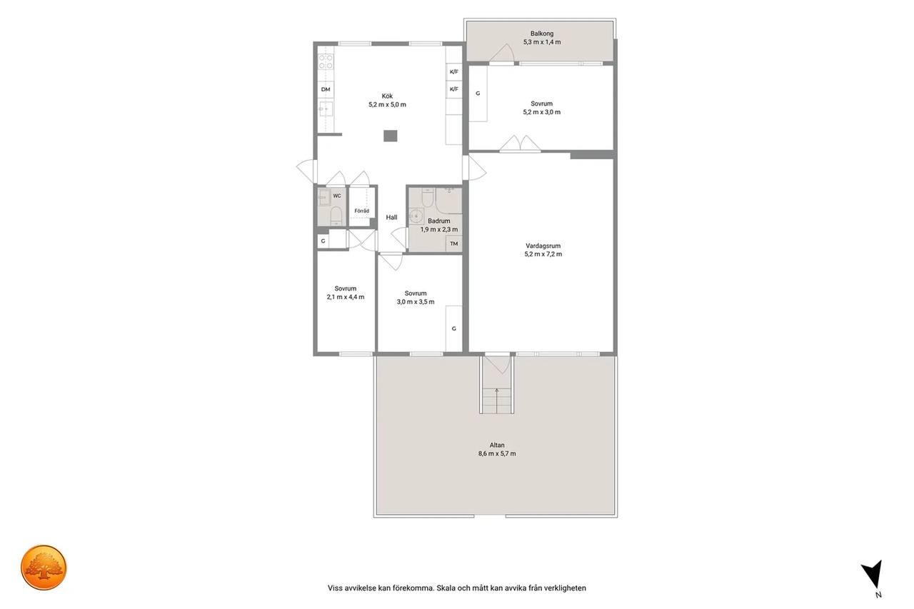 Floor plan for Runebergsgatan 2