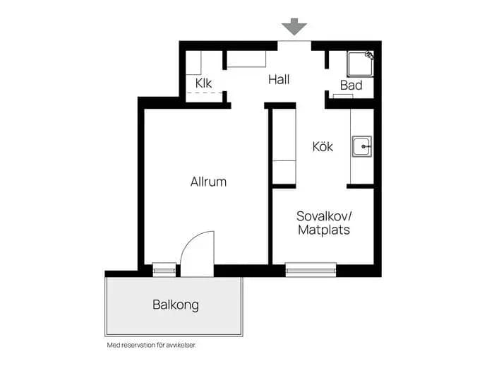 Floor plan for Bromsgatan 2B