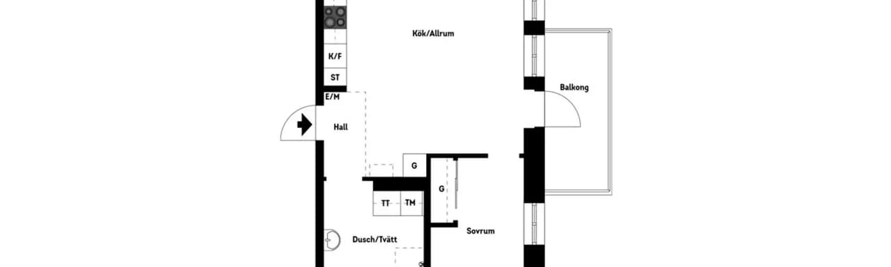Floor plan for Wieselgrensgatan 5D