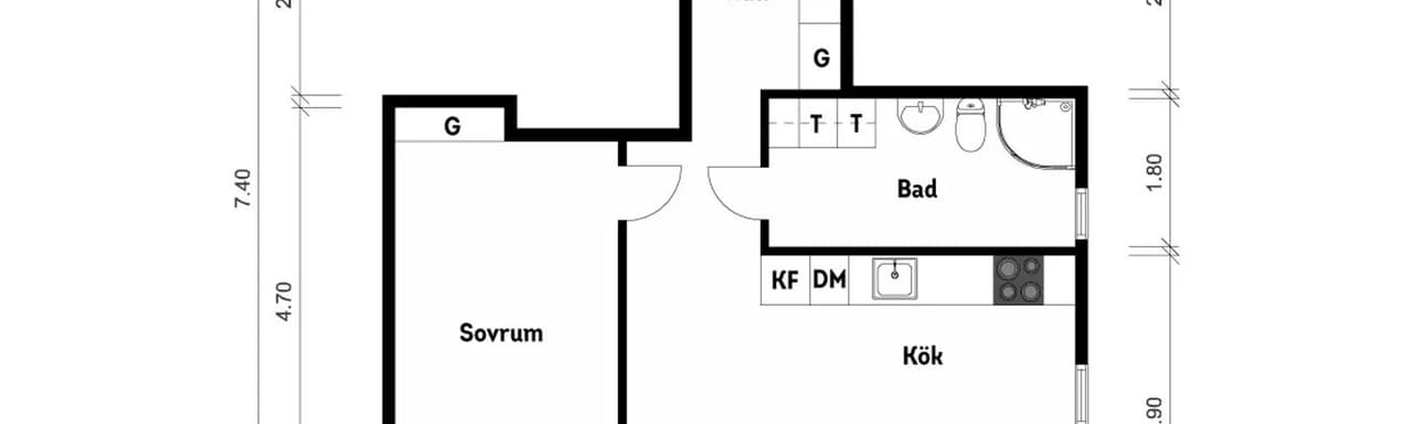 Floor plan for Götaverksgatan 20