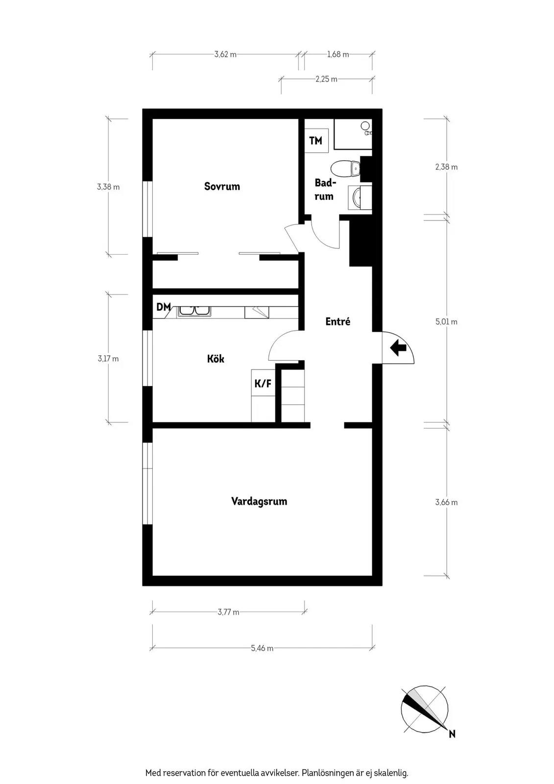 Floor plan for Gröna gatan 49