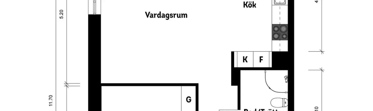 Floor plan for Ostindiefararen 13