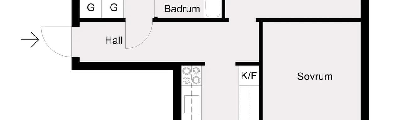 Floor plan for Segevångsgatan 17 B