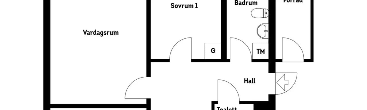 Planritning för Hundhamravägen 37