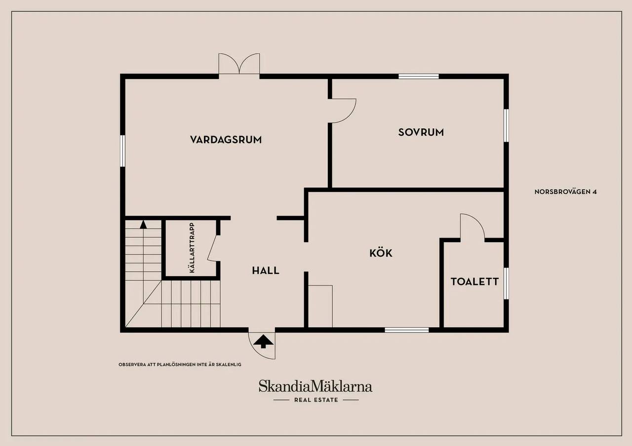 Planritning för Norsbrovägen 4