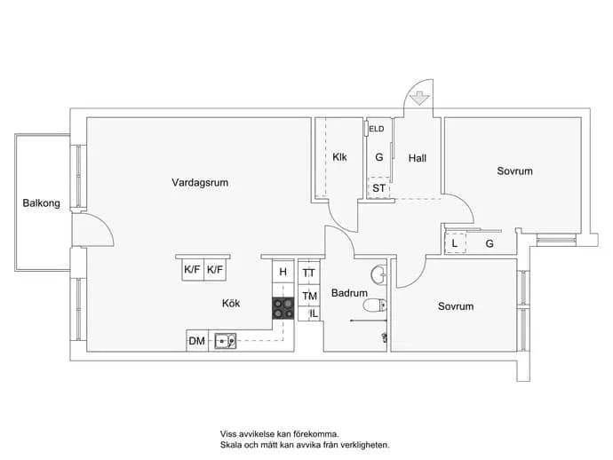 Floor plan for Elkabelgatan 5