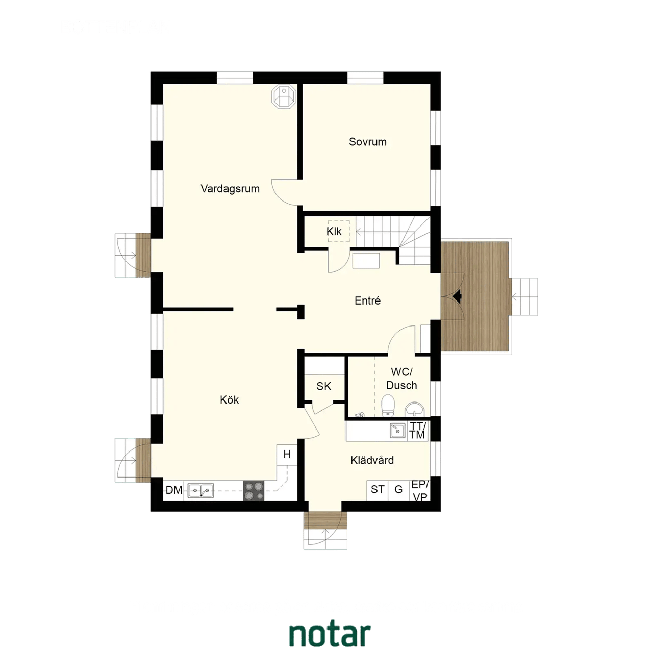 Floor plan for Travbanan 38