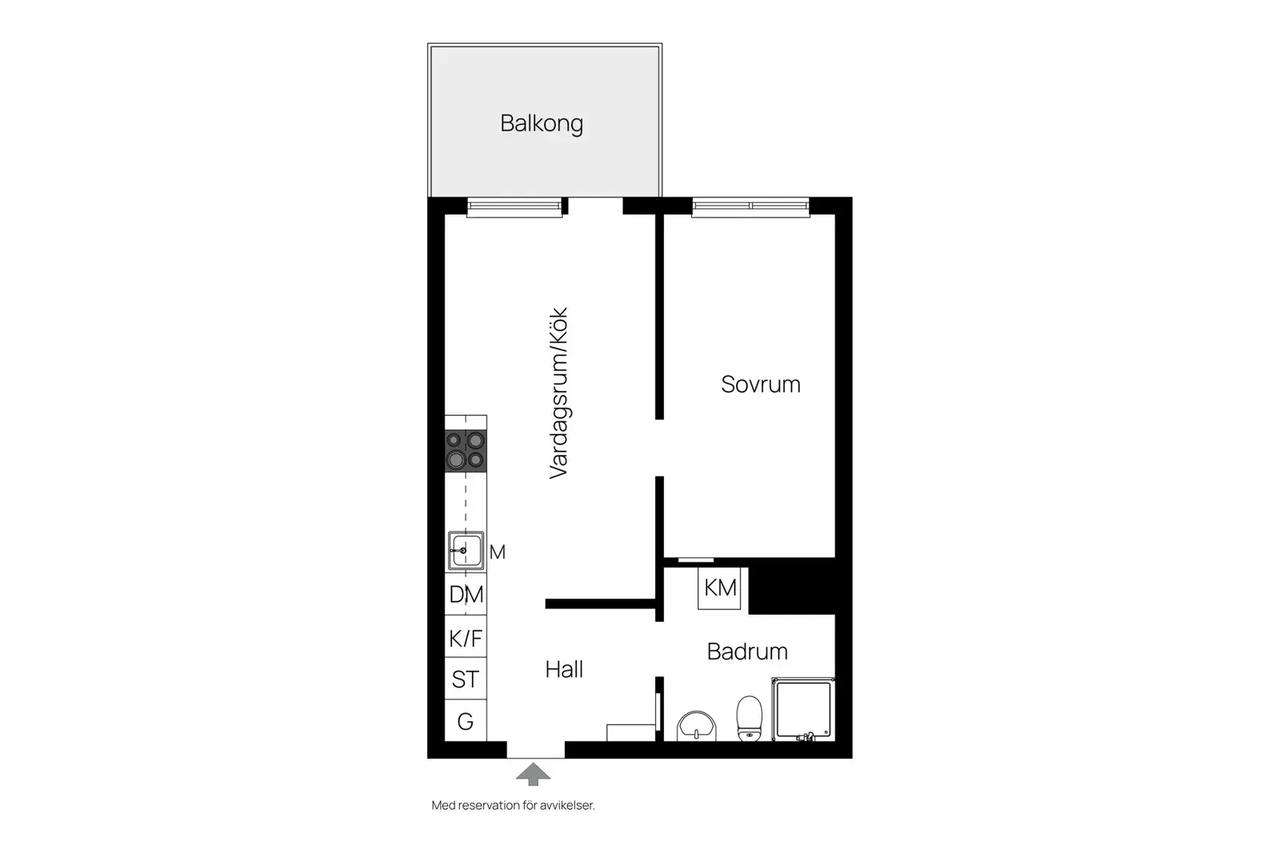 Floor plan for Solnavägen 15D