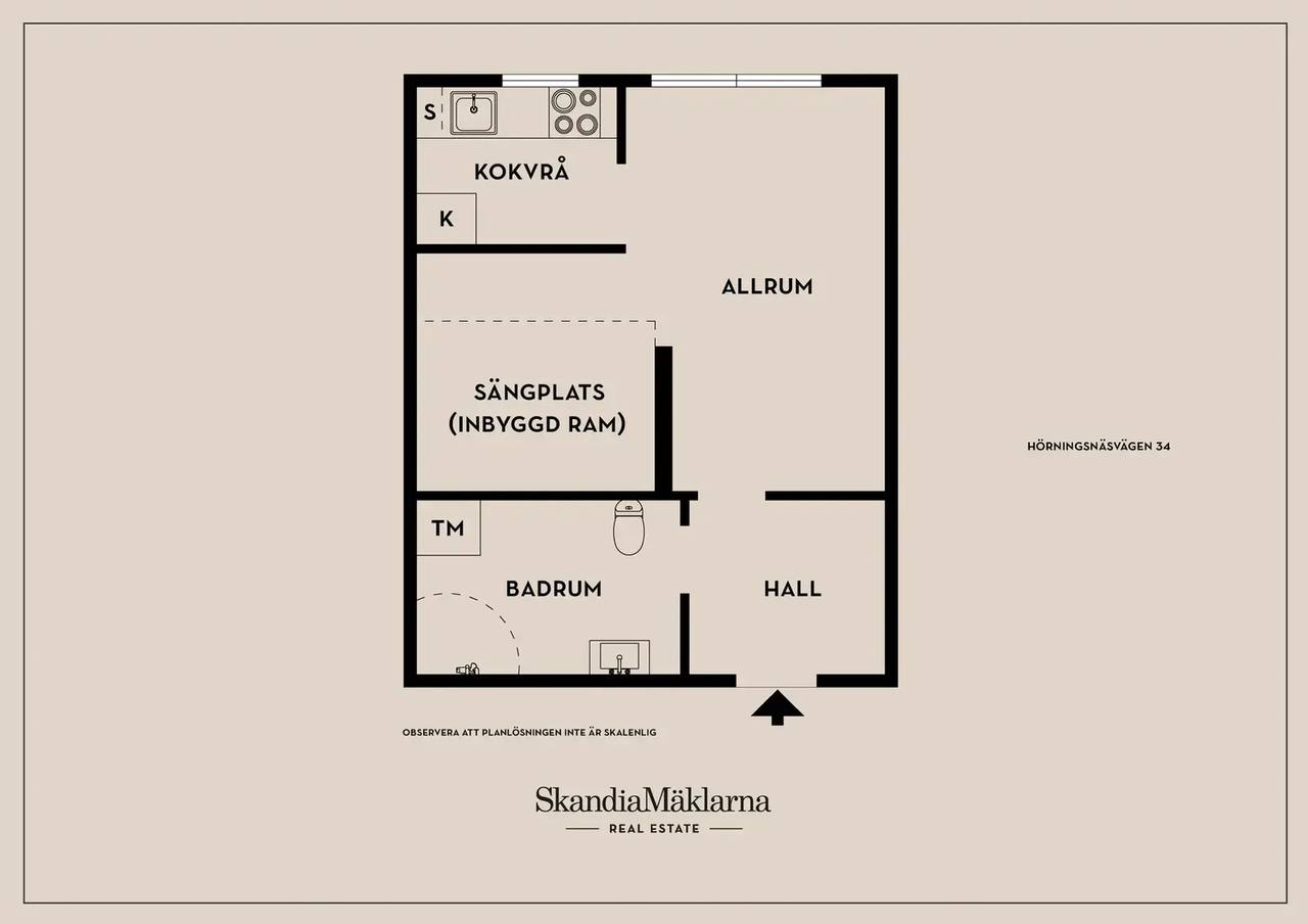 Floor plan for Hörningsnäsvägen 34