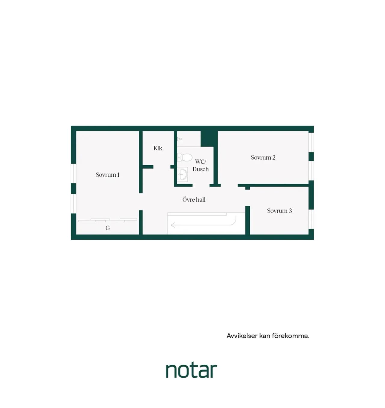 Floor plan for Skrivaregatan 34