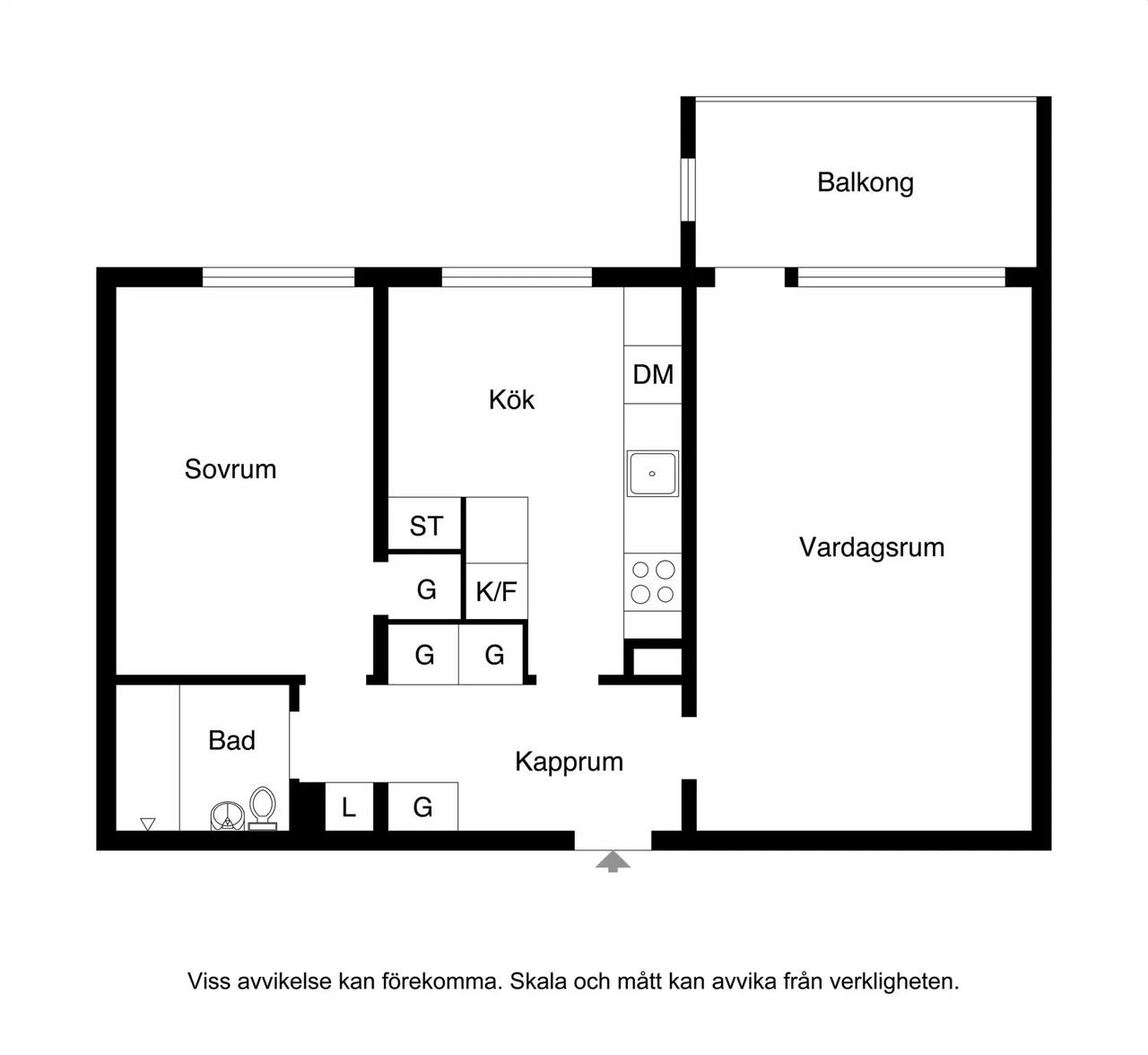 Floor plan for Södra Gulsparvsgatan 32