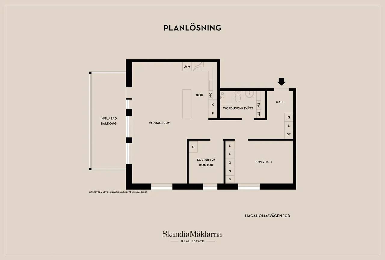Planritning för Hagaholmsvägen 10D