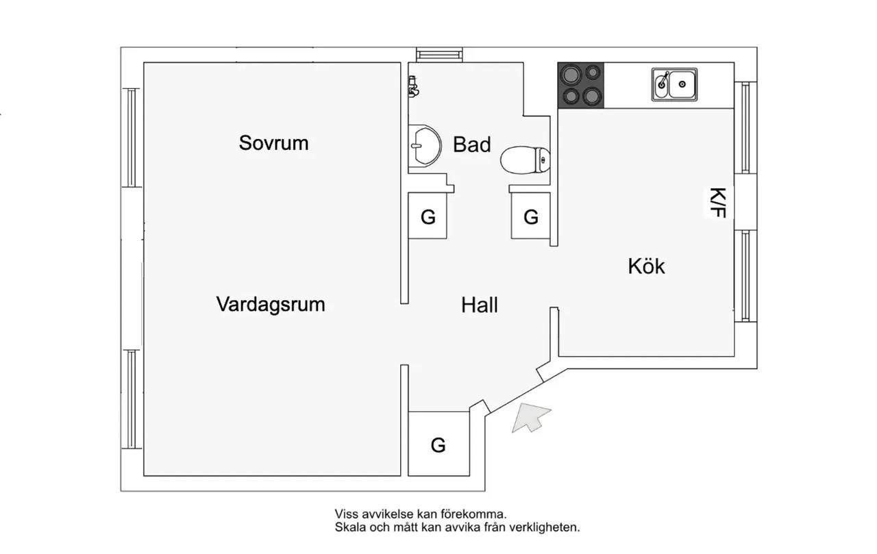 Planritning för Pingstvägen 31